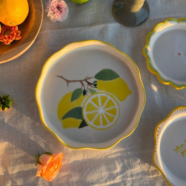 Lemons 
Ceramic Plate