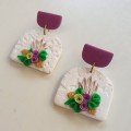 Lyana Floral 
Clay Earrings