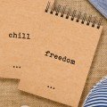'Freedom' A6 Kraft 
Spiral Notebook