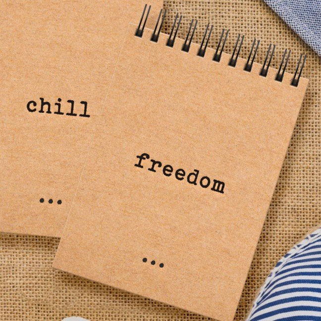 'Freedom' A6 Kraft 
Spiral Notebook