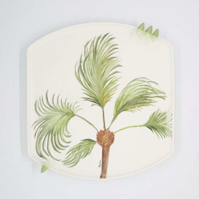 Porcelain Plate: 
Palm Tree