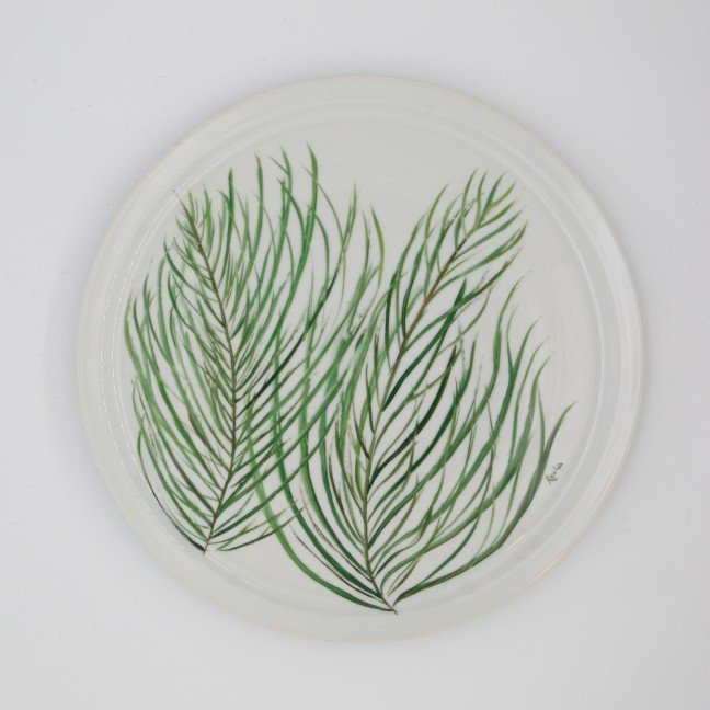 Porcelain Plate: 
Skinny Leaves