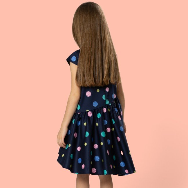 Kim Asymmetric 
Ruffled Kids Dress
