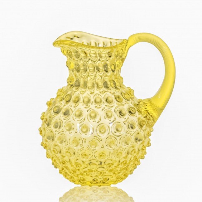 Paris Hobnail Lemon 
Glass Jug (1L)