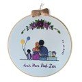 Customizable Happy Family 
Embroidered Hoop