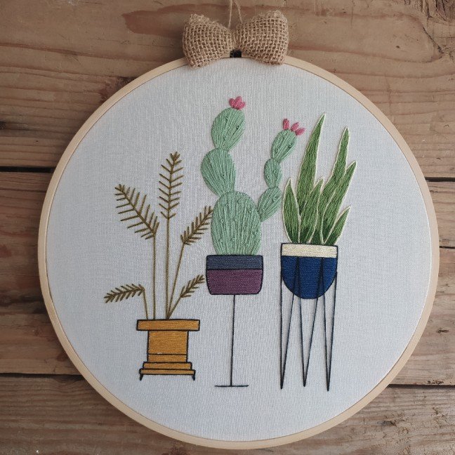 Plants 
Embroidered Hoop