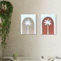 Set of 2 Desert Palms 
Textured Wall Art