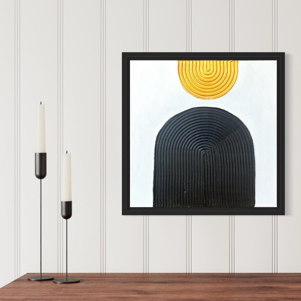 Arches Textured Wall 
Art: Black & Gold