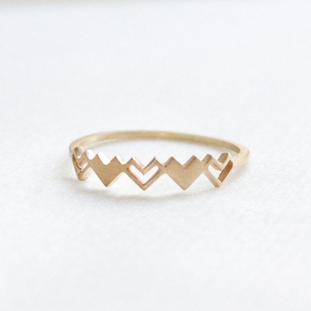 Five Hearts 
Gold Ring