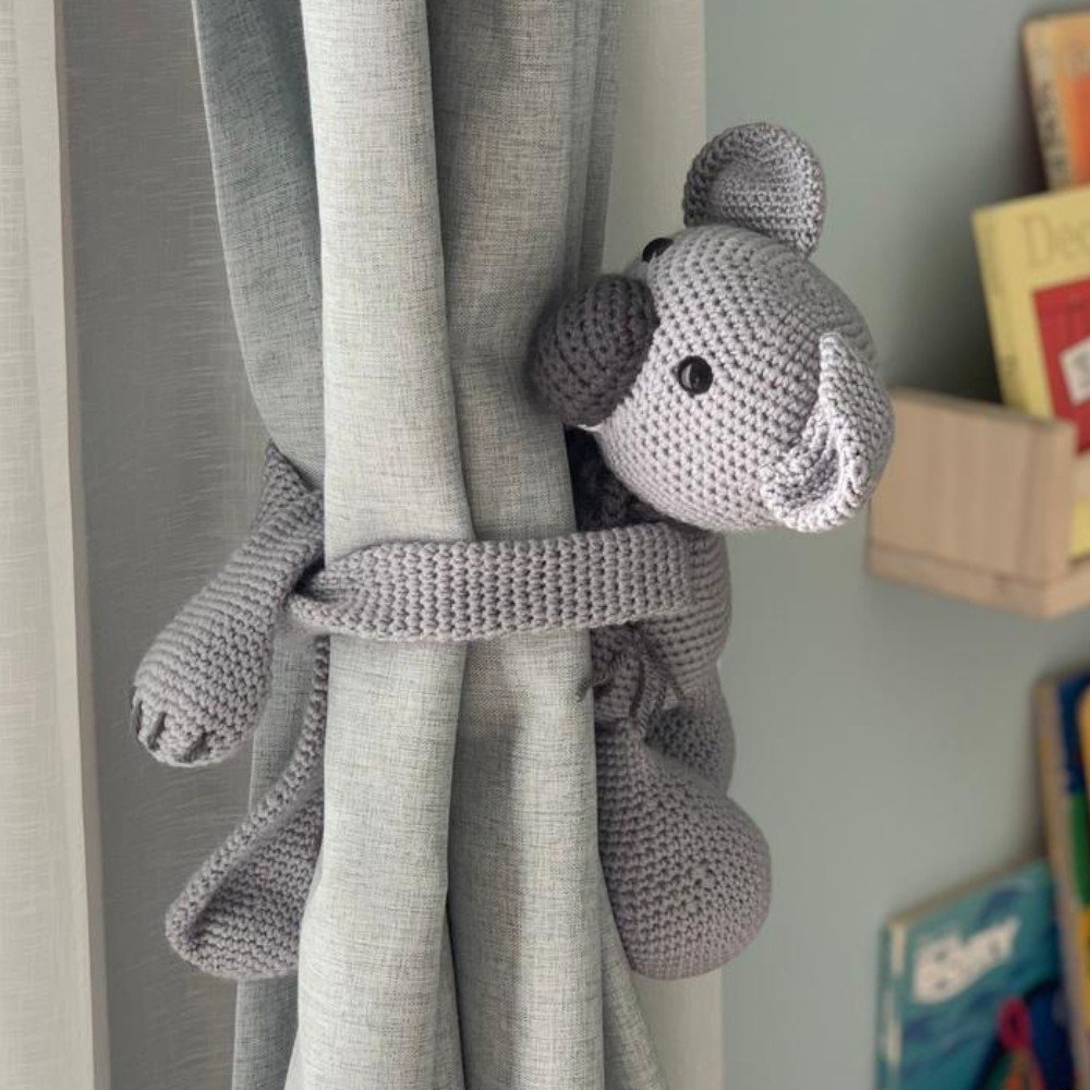 Set of 2 Crochet 
Koala Curtain Ties