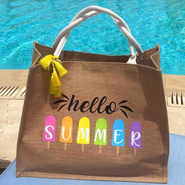 Hello Summer 
Beach Bag