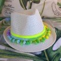 Kids Pompom 
Beach Hat