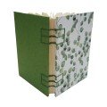 Small journal: green 
eucalyptus leaves pattern