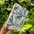 Small journal: green 
bamboo leaves pattern