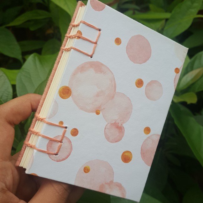 Small journal: coral 
bubbles pattern