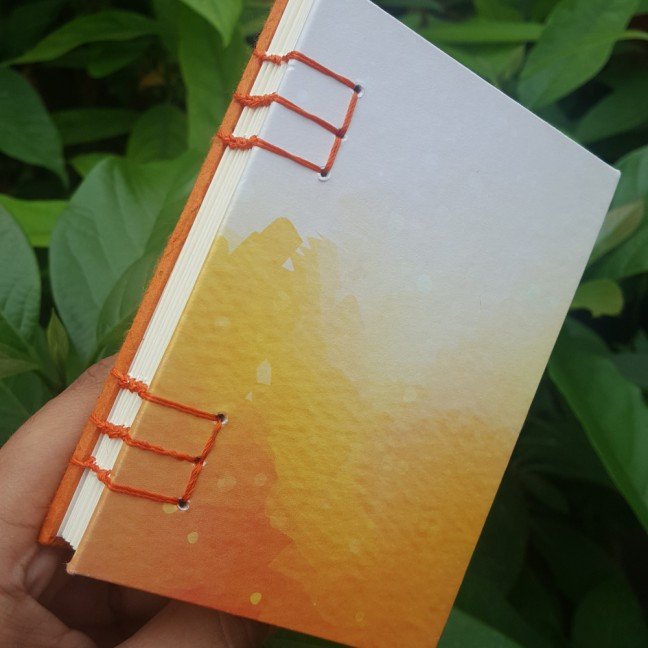 Small journal: orange 
abstract design