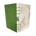 Journal: leaf printed pattern with green back cover