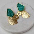 HexaChroma 
Green Earrings