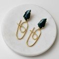 Stone Swing 
Jade Earrings