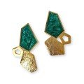 HexaChroma 
Green Earrings