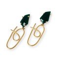 Stone Swing 
Jade Earrings