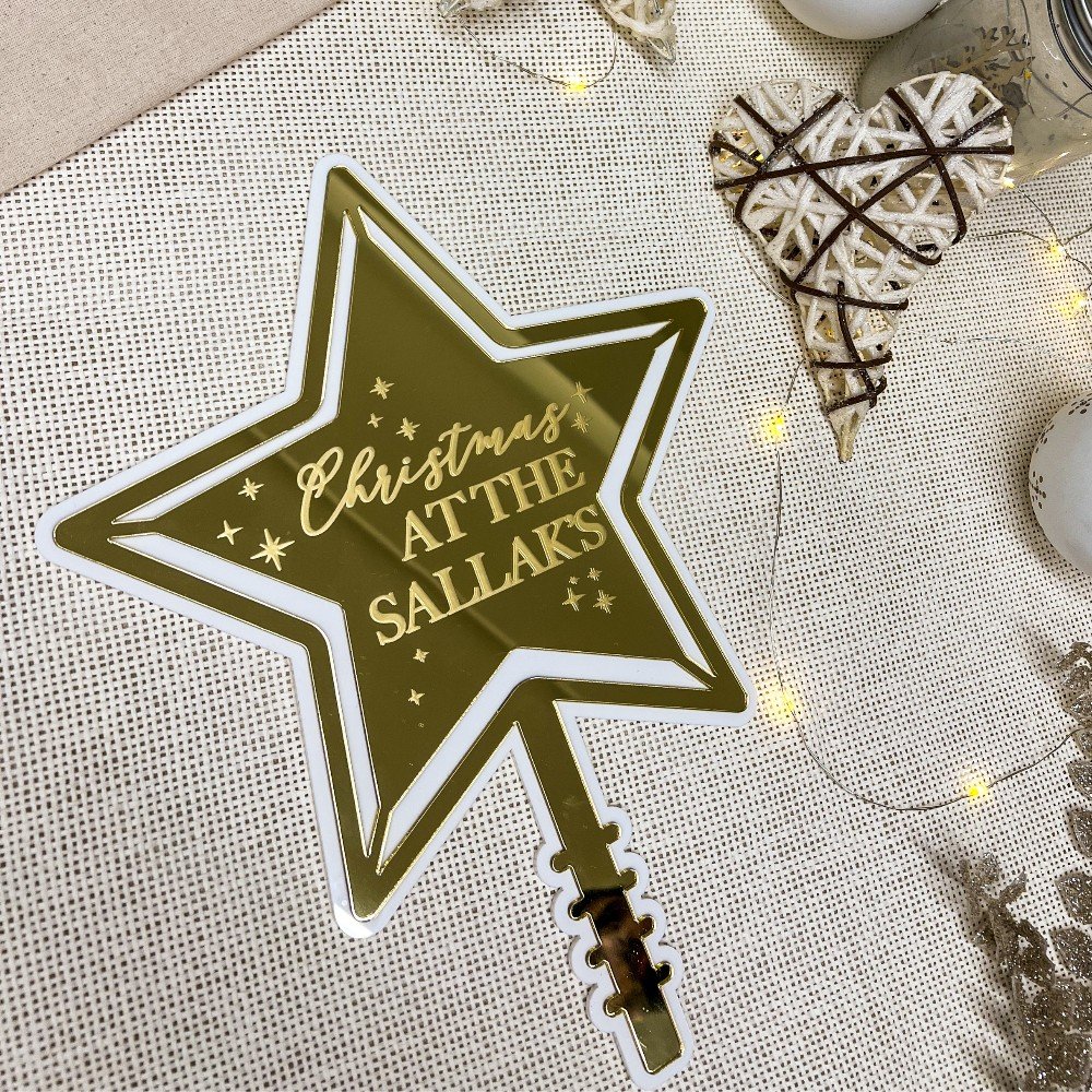 Personalized Christmas Tree Star Topper