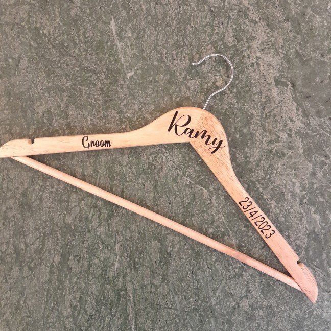 Personalized Groom 
Clothes Hanger