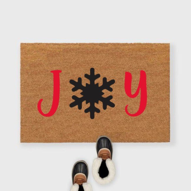 Holiday Doormat: 
Joy