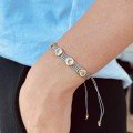 Gray Strass 
Beads Bracelet