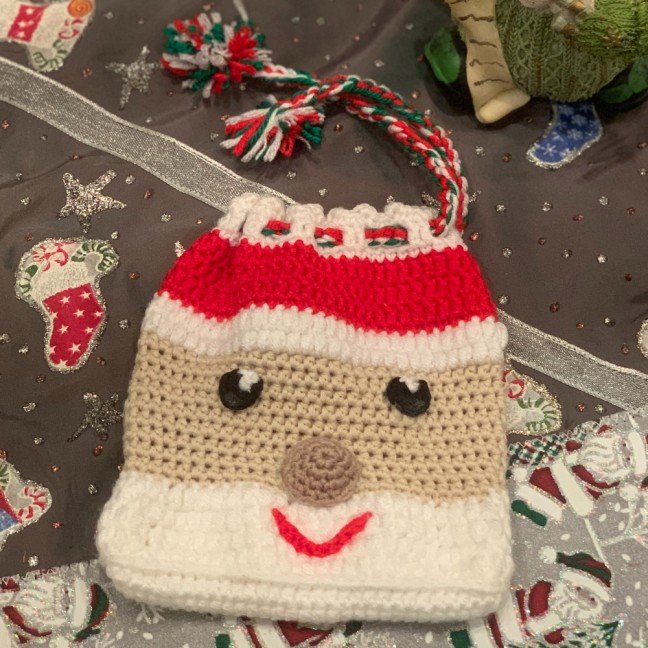 Knitted Santa's 
Gift Stocking