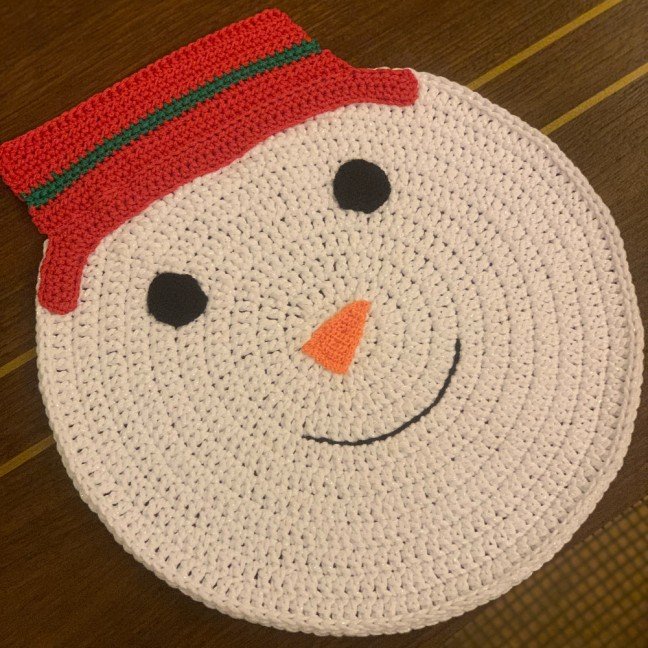 Knitted 
Snowman Placemat