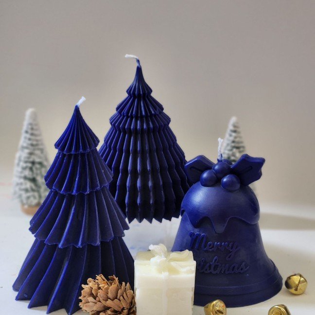 Blue Christmas 
Candles Bundle