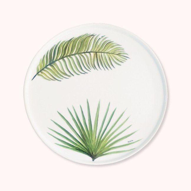 Porcelain Plate: 
Leafy