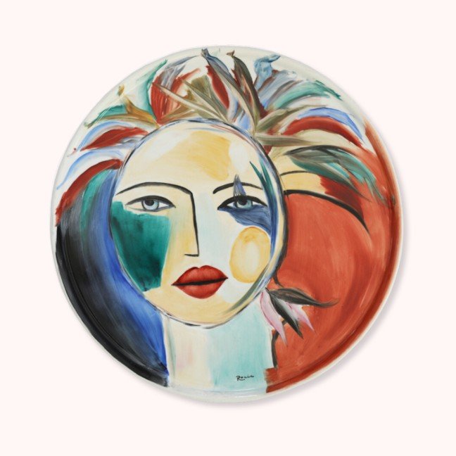 Porcelain Plate: 
Face Art