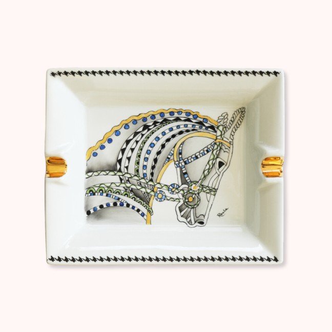 Porcelain Ashtray: 
Horse Head Design II