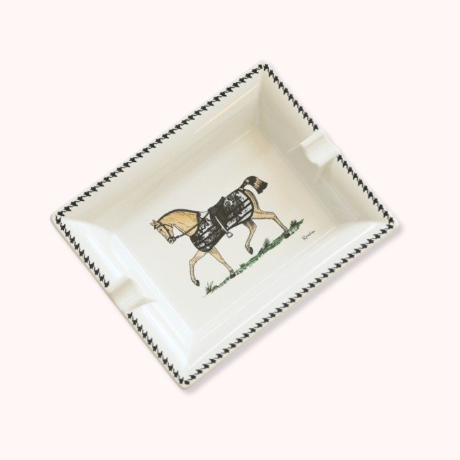 Porcelain Ashtray: 
Horse Design III