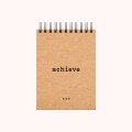 'Achieve' A6 Kraft 
Spiral Notebook