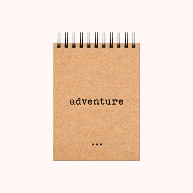 'Adventure' A6 Kraft 
Spiral Notebook