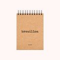 'Brouillon' A6 Kraft 
Spiral Notebook