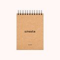 'Create' A6 Kraft 
Spiral Notebook