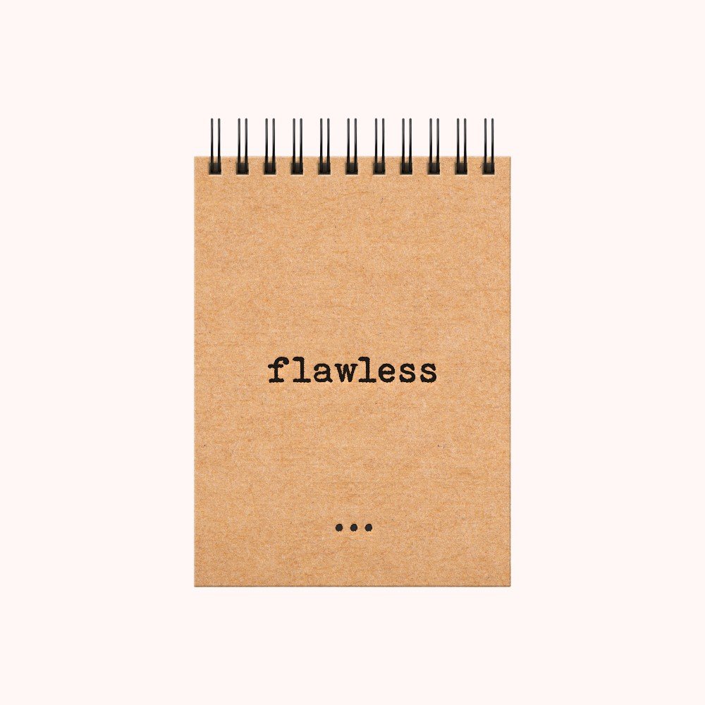 'Flawless' A6 Kraft 
Spiral Notebook