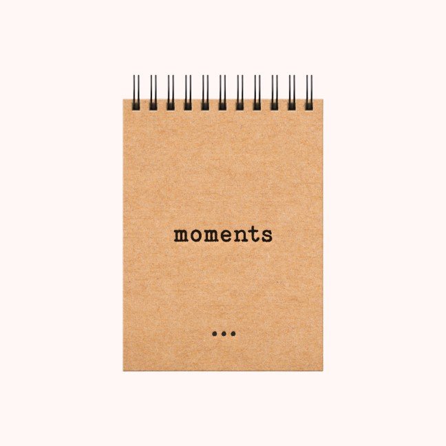 'Moments' A6 Kraft 
Spiral Notebook