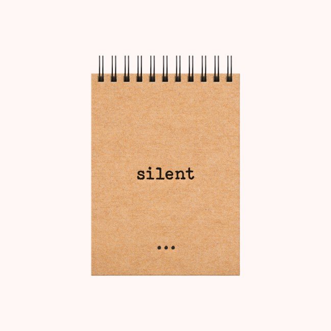 'Silent' A6 Kraft 
Spiral Notebook