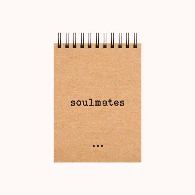 'Soulmates' A6 Kraft 
Spiral Notebook