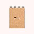 'Think' A6 Kraft 
Spiral Notebook