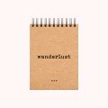 'Wanderlust' A6 Kraft 
Spiral Notebook
