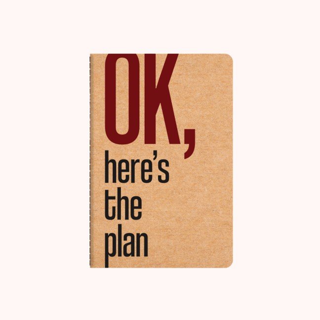 'OK' A6 Kraft 
Notebook