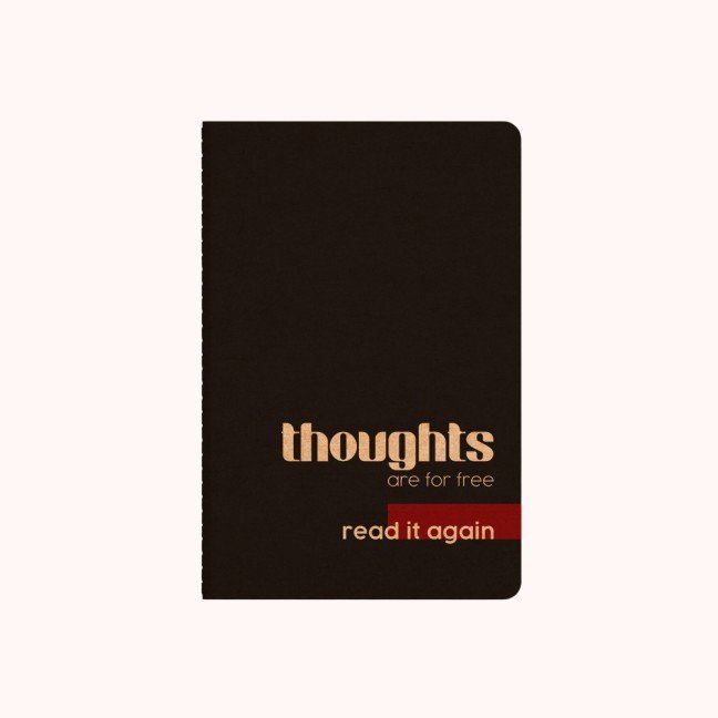 'Thoughts' A6 Kraft 
Notebook