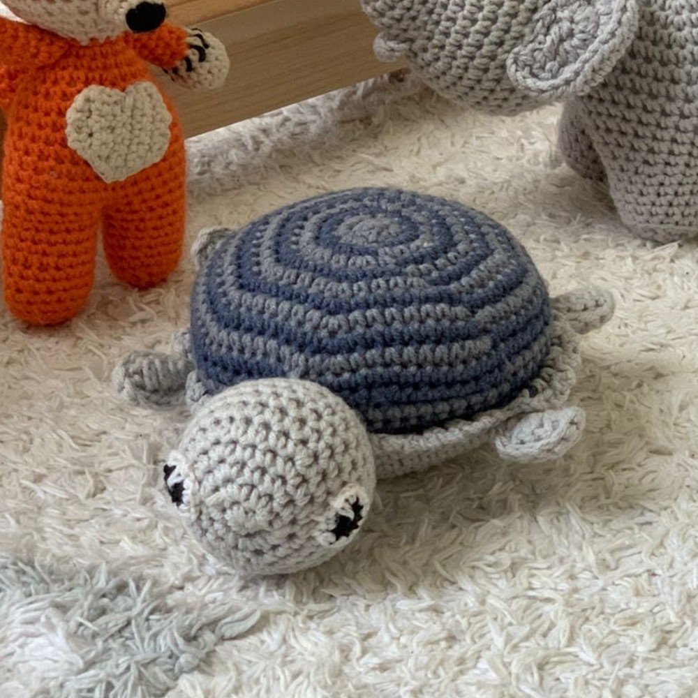 Mini Grey Turtle 
Crochet Toy