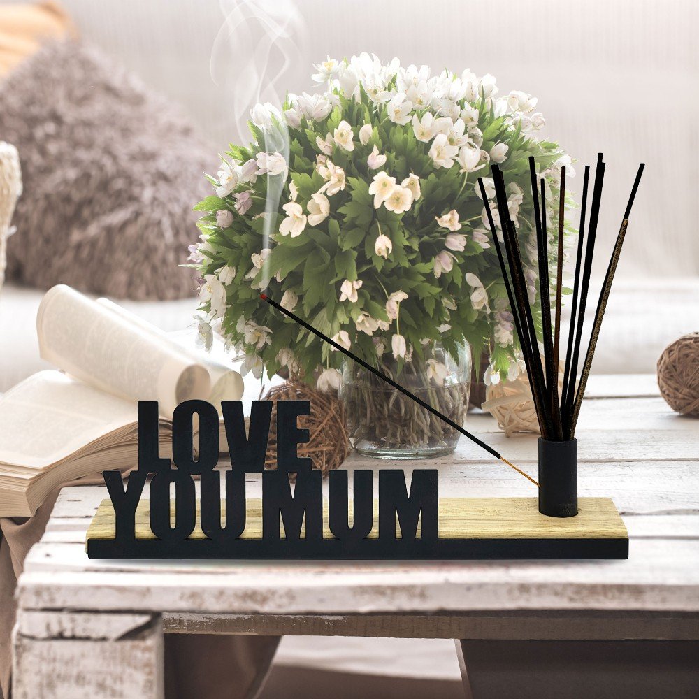 'Love You Mum' 
Incense Burner